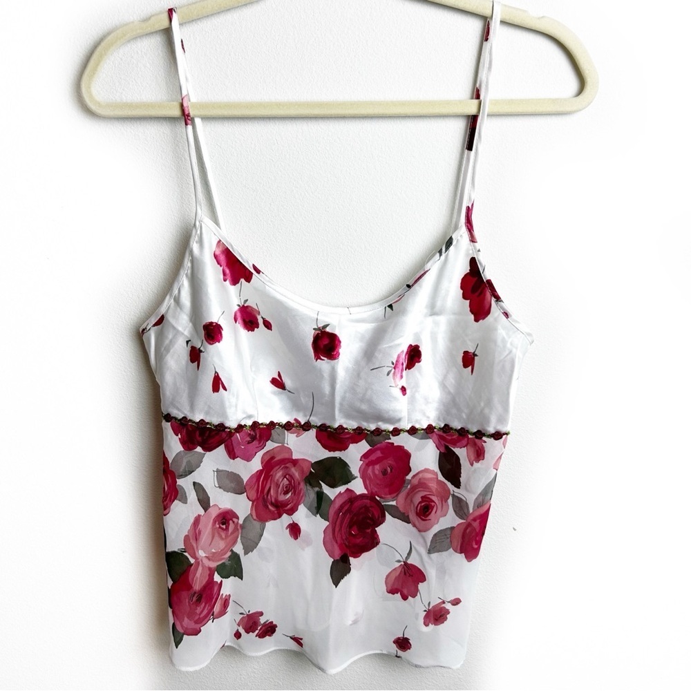 California Dynasty Vintage rose camisole 90's baby doll blouse size: S